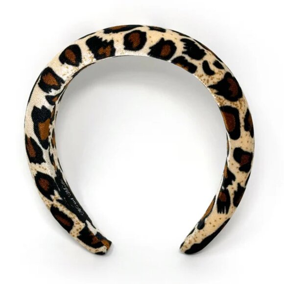 NWOT Magda Padded Large Leopard Print Headband - Picture 7 of 7